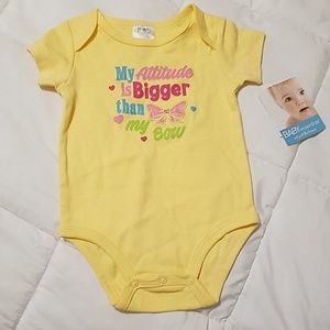 12m "My bow" yellow onesie baby essentials